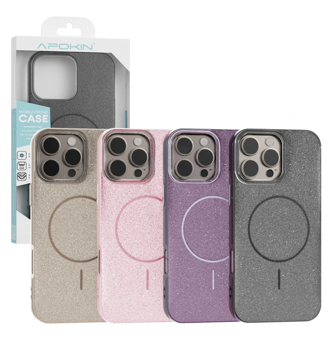 Funda purpurina brillo iPhone 16e