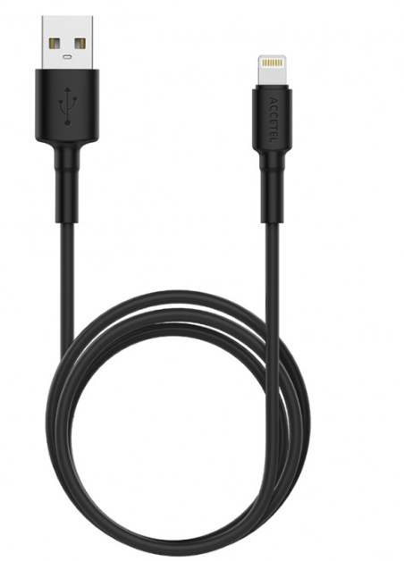 CU2182 Cable Datos TPE 2.4A - iPhone 11/12/13 Negro (1M)