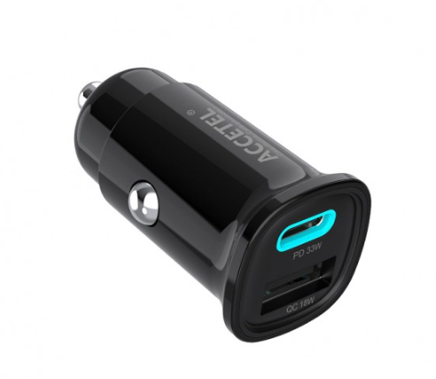 CC630B Cargador Coche Carga Rápida USB-C PD + USB-A QC Max.33W