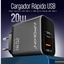 Cargador Red Tipo C + USB-A 20W 3.0A Cable Lightning APOKIN 81041