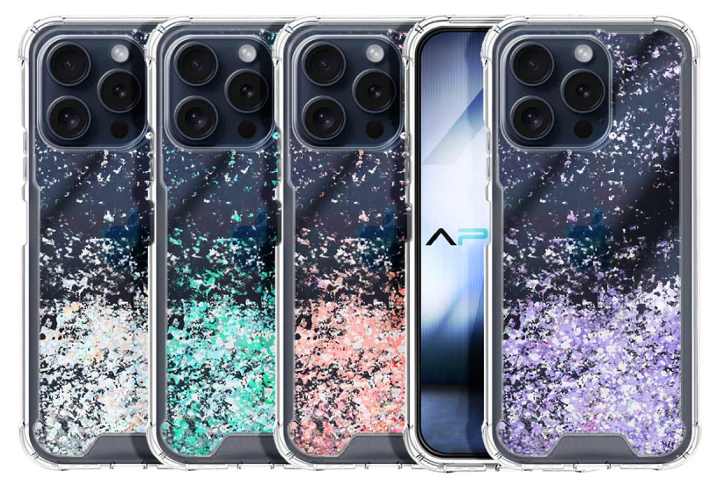 Funda gel purpurina iPhone 15 Pro