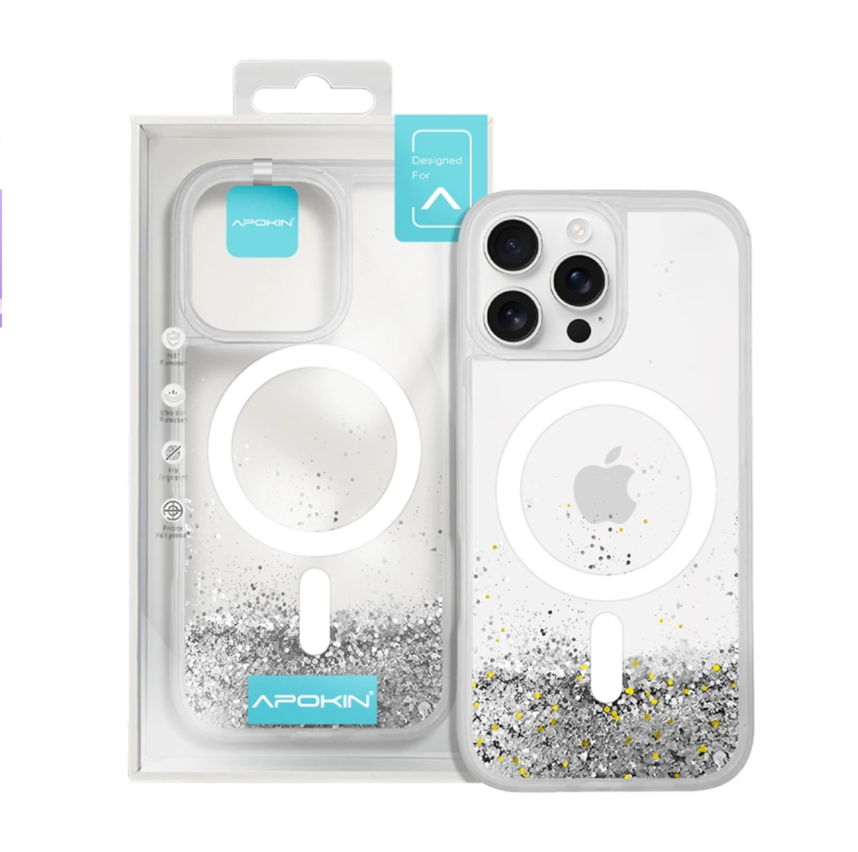 Funda Purpurina Magsafe de Colores iPhone 16 Pro Max