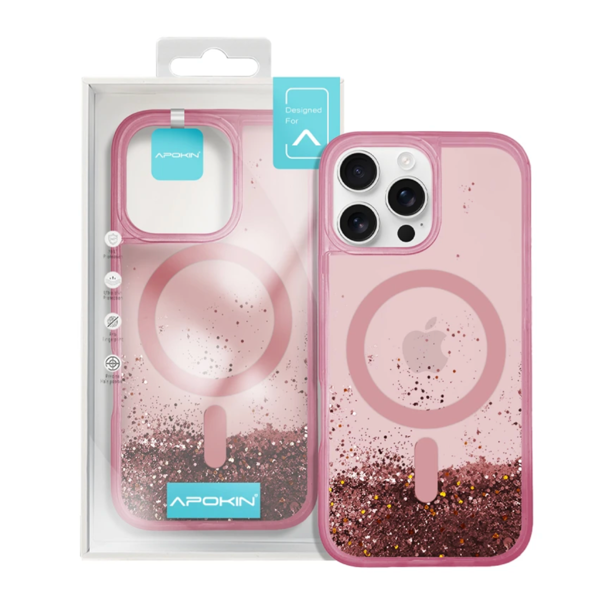 Funda Purpurina Magsafe de Colores iPhone 16 Pro Max