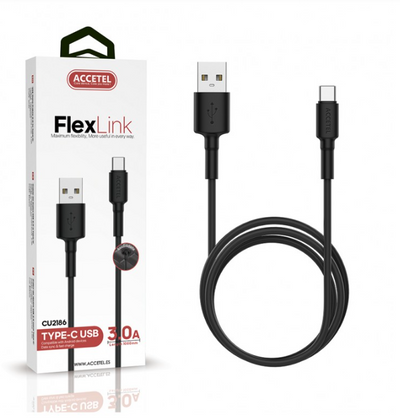 CU2186 Cable Datos TPE 3.0A - USB-C Negro (1M)