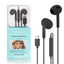 Auriculares Nuevo Compatible con Micrófono APOKIN Sin Goma Conector Tipo C