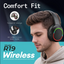 Auricular Gamming Bluetooth R19 Wireless Luz RGB Negro