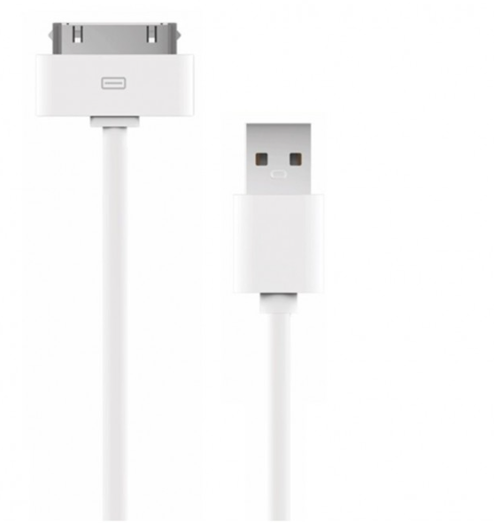 CU1601 Cable Datos 2.1A - iPhone 4/4S Blanco (1M)