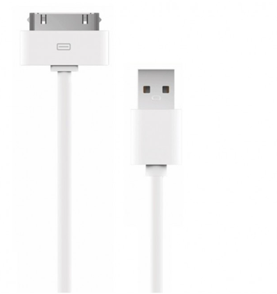 CU1601 Cable Datos 2.1A - iPhone 4/4S Blanco (1M)