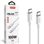 CU2127 Cable Datos Carga Rápida 100W USB-C a USB-C Max.20V 5A Blanco (1M)