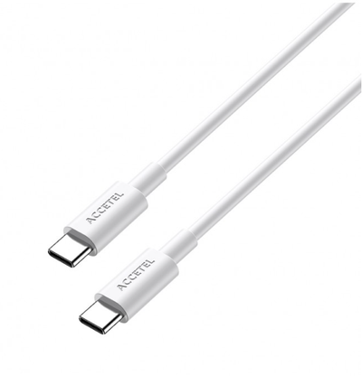 CU2127 Cable Datos Carga Rápida 100W USB-C a USB-C Max.20V 5A Blanco (1M)