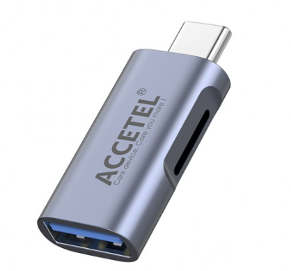 PCH107 Adaptador OTG USB-C a USB 3.0 con lector MicroSD